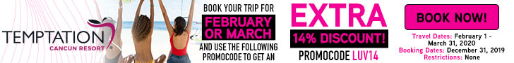 promocodes Temptation Cancun resort