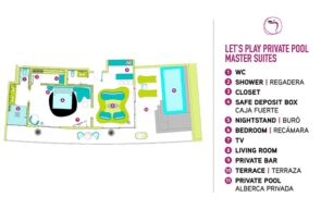 Let's Play Private Pool Master Suites Plattegrond Temptation Miches