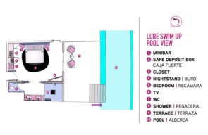 Lure Swim Up Pool View Plattegrond Miches Resort