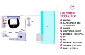 Lure Swim Up Tropical View Plattegrond Miches Resort