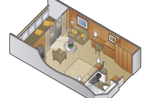 Temptation Caribbean Cruise 2023 Sky Suite Plattegrond