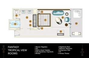 Temptation Grand Miches Fantasy Tropical View Room Plattegrond