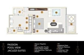 Temptation Grand Miches Passion Pool View Suite Plattegrond