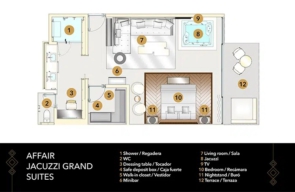 Temptation Grand Resort Affair Jacuzzi Grand Suite Plattegrond