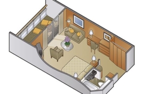 Temptation Caribbean Cruise 2024 Sky Suite Plattegrond