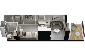 Desire Swingers Cruise 2026 Concierge Level Suite plattegrond
