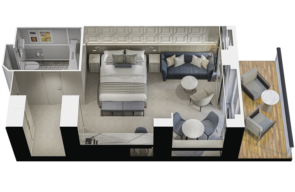 Desire Swingers Cruise 2026 Penthouse Suite Plattegrond
