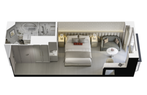 Desire Swingers Cruise Mediterranean French Veranda Stateroom plattegrond